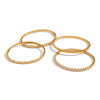 Wholesale Stackable Stainless Steel Rhinestone Bracelets Electroplated Geometric Accessories For Women
