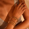 Wholesale Stackable Waveshaped Diamondstudded Goldplated Stainless Steel Bracelets For Women