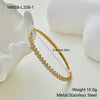 Wholesale Stackable Waveshaped Diamondstudded Goldplated Stainless Steel Bracelets For Women