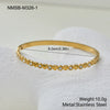 Wholesale Stackable Waveshaped Diamondstudded Goldplated Stainless Steel Bracelets For Women