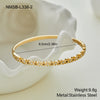Wholesale Stackable Waveshaped Diamondstudded Goldplated Stainless Steel Bracelets For Women
