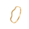 Wholesale Stackable Waveshaped Diamondstudded Goldplated Stainless Steel Bracelets For Women