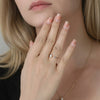 Wholesale Stackable Women's S925 Silver Geometric Electroplated Rings With D Color Moissanite