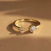 Wholesale Stackable Women's S925 Silver Geometric Electroplated Rings With D Color Moissanite
