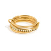 Wholesale Stacked Geometric Titanium Steel And Stainless Steel Rings With Electroplating For Women