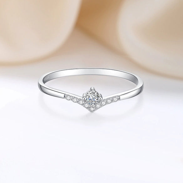 Wholesale Stacked Ring S925 Sterling Silver Simple Geometric Electroplated For Women
