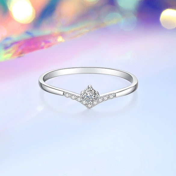 Wholesale Stacked Ring S925 Sterling Silver Simple Geometric Electroplated For Women