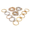 Wholesale Stacked Stainless Steel Ring For Women With Geometric Pattern And Electroplating Treatment