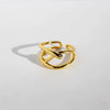 Wholesale Stacking Ring Brass Geometric Line Cross Design Electroplating For Women And Unisex