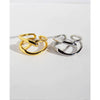 Wholesale Stacking Ring Brass Geometric Line Cross Design Electroplating For Women And Unisex