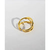 Wholesale Stacking Ring Brass Geometric Line Cross Design Electroplating For Women And Unisex