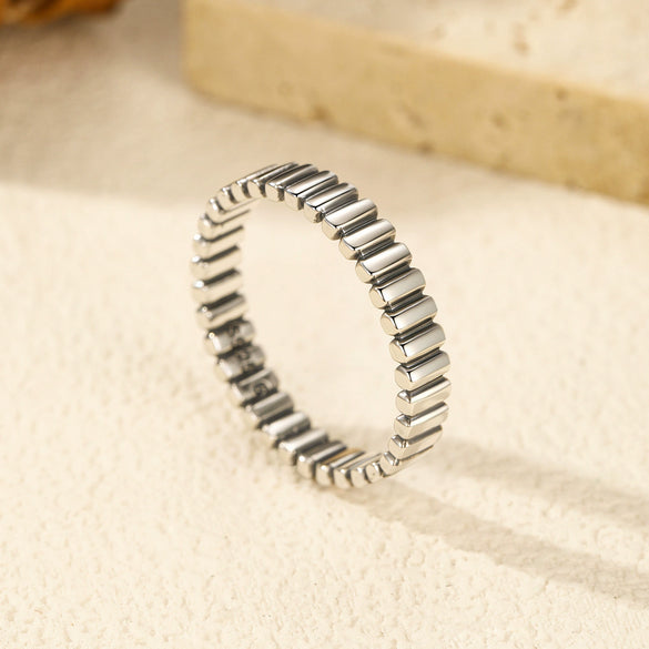 Wholesale Stacking Ring S925 Sterling Silver Retro Simple Women's Fashion Stylish Electroplated