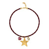 Wholesale Stacking Style Heart Fivepointed Star Pendant Necklace Electroplated 18K Gold Stainless Steel For Women
