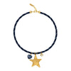 Wholesale Stacking Style Heart Fivepointed Star Pendant Necklace Electroplated 18K Gold Stainless Steel For Women