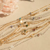 Wholesale Stacking Style Heart Pendant Stainless Steel Women's Bracelet Electroplated 18K Gold Color Retention