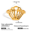 Wholesale Stacking Style Stainless Steel Electroplated Geometric Starfish Open Ring
