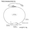 Wholesale Stainless Steel 5A Zircon Jewelry Set Necklace Bracelet For Women Electroplated Light Luxury Style