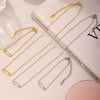 Wholesale Stainless Steel 5A Zircon Jewelry Set Necklace Bracelet For Women Electroplated Light Luxury Style
