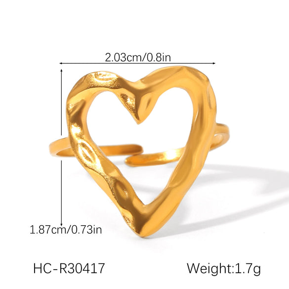 Wholesale Stainless Steel Adjustable Rings With Rose Flowers Butterfly Geometric Shapes Polished Plating For Women