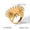 Wholesale Stainless Steel Adjustable Rings With Rose Flowers Butterfly Geometric Shapes Polished Plating For Women