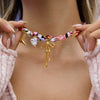 Wholesale Stainless Steel Ancient Style Electroplated Bow Tie Pendant Necklace For Women
