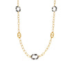 Wholesale 316L Stainless Steel And Acrylic Light Luxury Geometric Style Long Necklace For Women With Electroplating