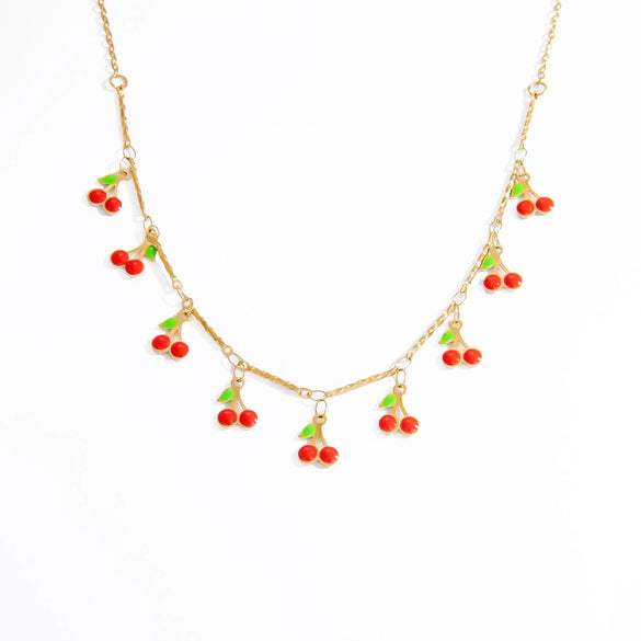 Wholesale Stainless Steel And Acrylic Women's Handmade Jewelry Set With Plants Flowers Pattern And Electroplating Process Necklace And Hand Jewelry