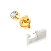 Wholesale Stainless Steel And Ceramic Ear Piercing Artifact With Geometric Design And Electroplating Treatment