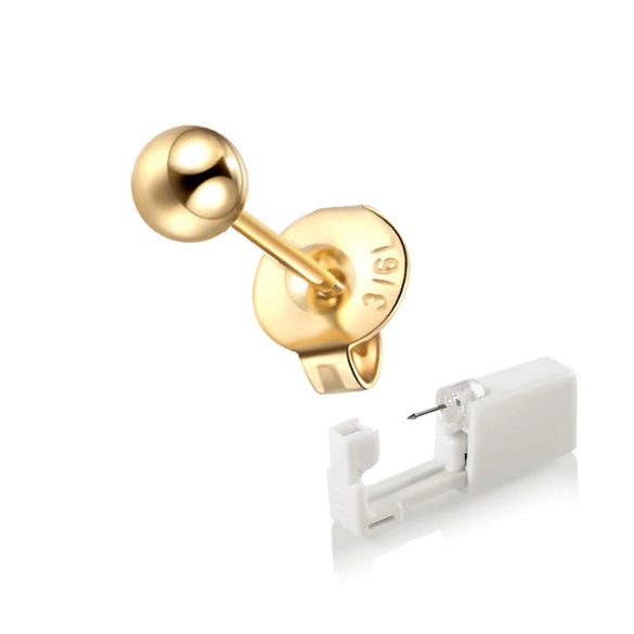 Wholesale Stainless Steel And Ceramic Ear Piercing Artifact With Geometric Design And Electroplating Treatment