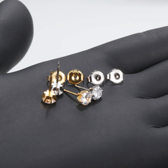 Wholesale Stainless Steel And Ceramic Ear Piercing Artifact With Geometric Design And Electroplating Treatment