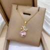 Wholesale Stainless Steel And Copper Animal Zodiac Cartoon Style Butterfly Pendant Full Diamond Necklace For Women