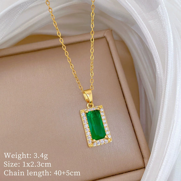 Wholesale Stainless Steel And Copper Animal Zodiac Pattern Luxury Style Fashionable Full Diamond Necklace Unisex Clavicle Chain