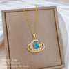 Wholesale Stainless Steel And Copper Animal Zodiac Pattern Luxury Style Fashionable Full Diamond Necklace Unisex Clavicle Chain