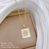 Wholesale Stainless Steel And Copper Animal Zodiac Pattern Luxury Style Fashionable Full Diamond Necklace Unisex Clavicle Chain