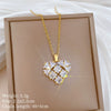 Wholesale Stainless Steel And Copper Animal Zodiac Pattern Luxury Style Fashionable Full Diamond Necklace Unisex Clavicle Chain