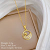 Wholesale Stainless Steel And Copper Animal Zodiac Pattern Luxury Style Fashionable Full Diamond Necklace Unisex Clavicle Chain