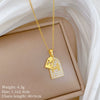 Wholesale Stainless Steel And Copper Animal Zodiac Pattern Luxury Style Fashionable Full Diamond Necklace Unisex Clavicle Chain