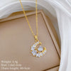 Wholesale Stainless Steel And Copper Animal Zodiac Pattern Luxury Style Fashionable Full Diamond Necklace Unisex Clavicle Chain