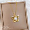 Wholesale Stainless Steel And Copper Animal Zodiac Pattern Luxury Style Fashionable Full Diamond Necklace Unisex Clavicle Chain