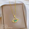 Wholesale Stainless Steel And Copper Animal Zodiac Pattern Luxury Style Fashionable Full Diamond Necklace Unisex Clavicle Chain