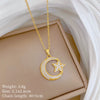 Wholesale Stainless Steel And Copper Animal Zodiac Pattern Luxury Style Fashionable Full Diamond Necklace Unisex Clavicle Chain