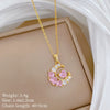 Wholesale Stainless Steel And Copper Animal Zodiac Pattern Luxury Style Fashionable Full Diamond Necklace Unisex Clavicle Chain