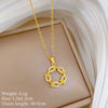 Wholesale Stainless Steel And Copper Animal Zodiac Pattern Luxury Style Fashionable Full Diamond Necklace Unisex Clavicle Chain