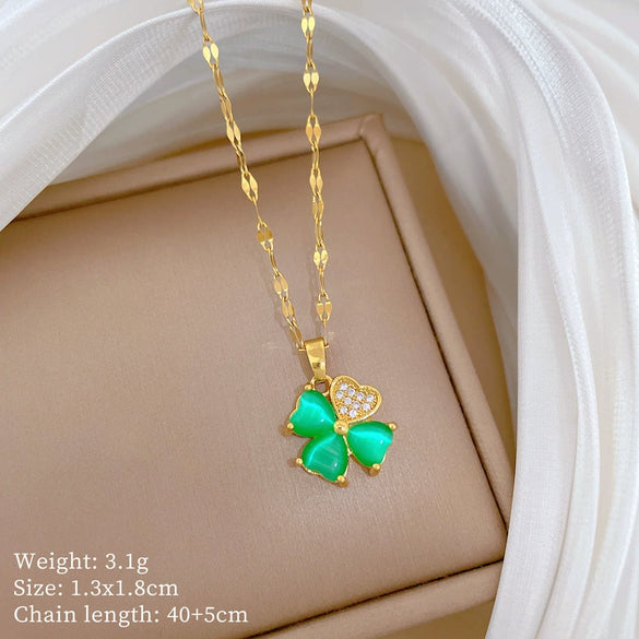 Wholesale Stainless Steel And Copper Animal Zodiac Pattern Luxury Style Fashionable Full Diamond Necklace Unisex Clavicle Chain