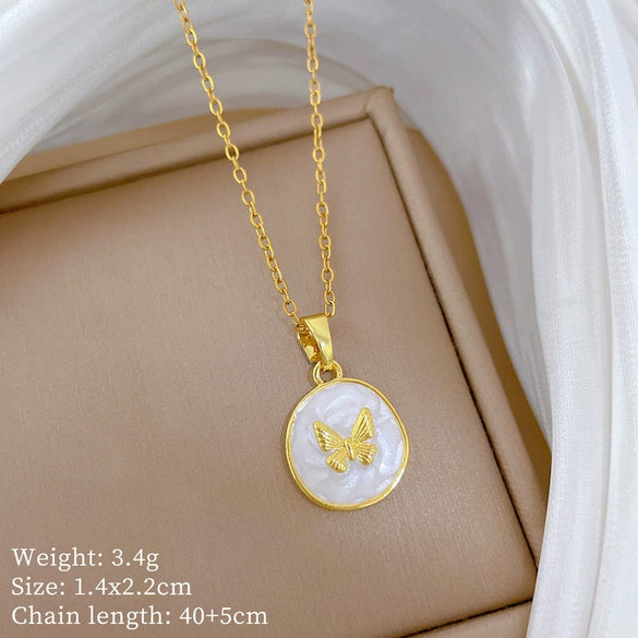 Wholesale Stainless Steel And Copper Animal Zodiac Pattern Luxury Style Fashionable Full Diamond Necklace Unisex Clavicle Chain