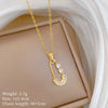 Wholesale Stainless Steel And Copper Animal Zodiac Pattern Luxury Style Fashionable Full Diamond Necklace Unisex Clavicle Chain