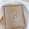 Wholesale Stainless Steel And Copper Animal Zodiac Pattern Luxury Style Fashionable Full Diamond Necklace Unisex Clavicle Chain