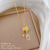 Wholesale Stainless Steel And Copper Animal Zodiac Pattern Luxury Style Fashionable Full Diamond Necklace Unisex Clavicle Chain