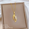 Wholesale Stainless Steel And Copper Animal Zodiac Pattern Luxury Style Fashionable Full Diamond Necklace Unisex Clavicle Chain