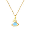 Wholesale Stainless Steel And Copper Geometric Cartoon Style Unisex Diamond Pendant Necklace